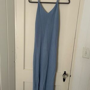 Blue Sleeveless Maxi Dress